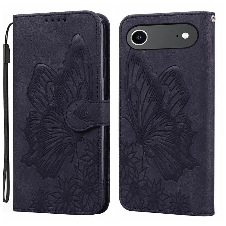 Retro Skin Feel Butterflies Embossing Horizontal Flip Leather Phone Case