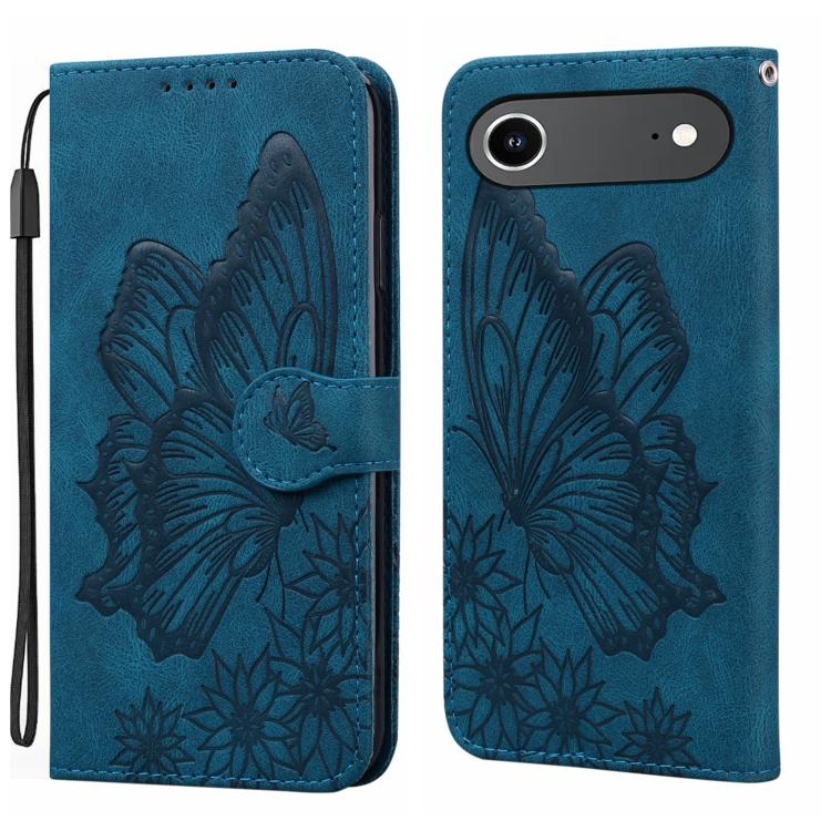 Retro Skin Feel Butterflies Embossing Horizontal Flip Leather Phone Case