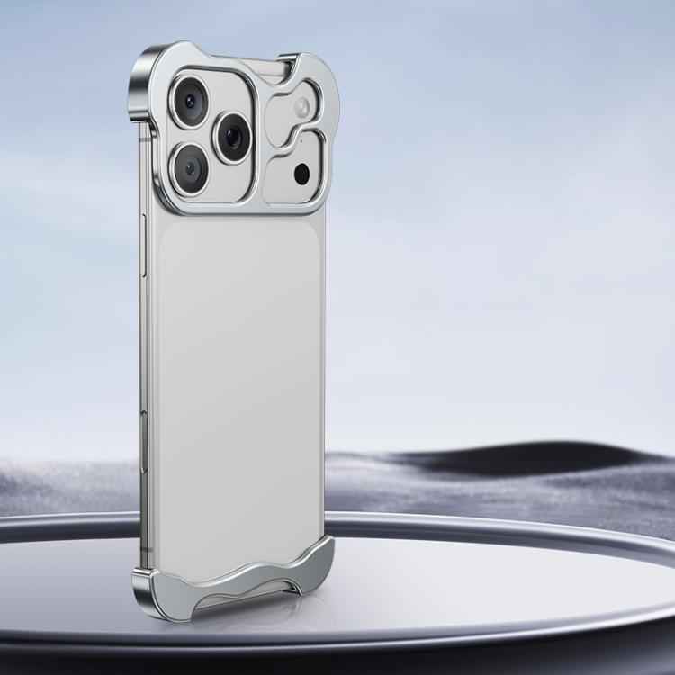 Frameless Metal Corner Pad Phone Case with Lens Film