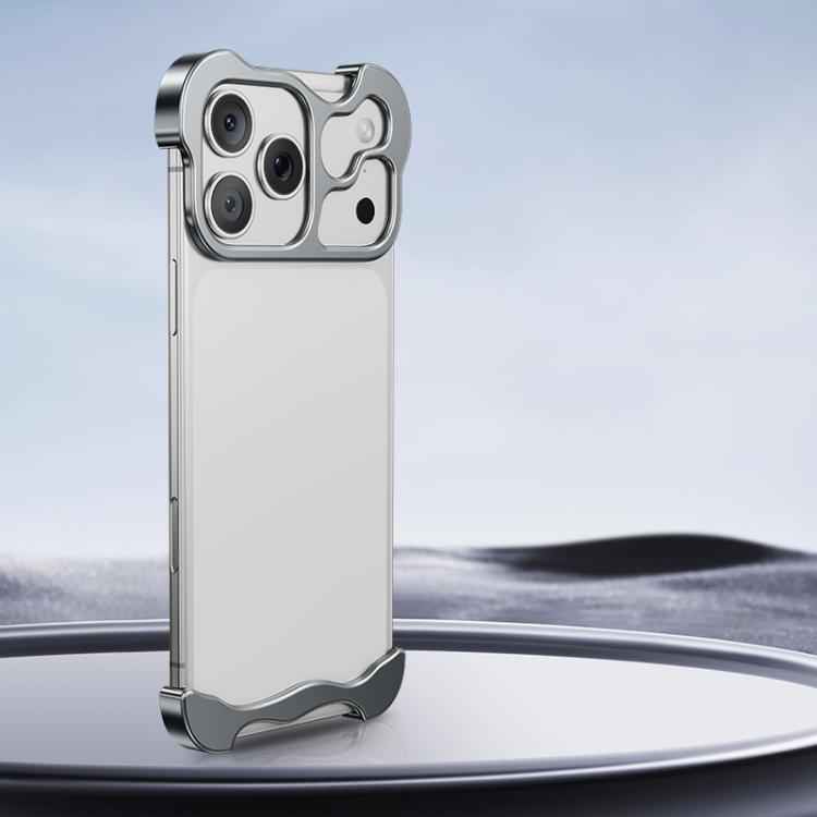 Frameless Metal Corner Pad Phone Case with Lens Film