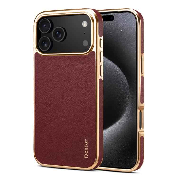 Denior Cowhide Leather Plating Phone Case