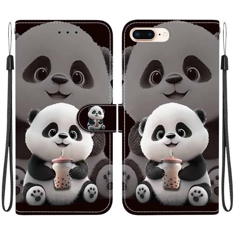 Crystal Texture Colored Drawing Leather Phone Case