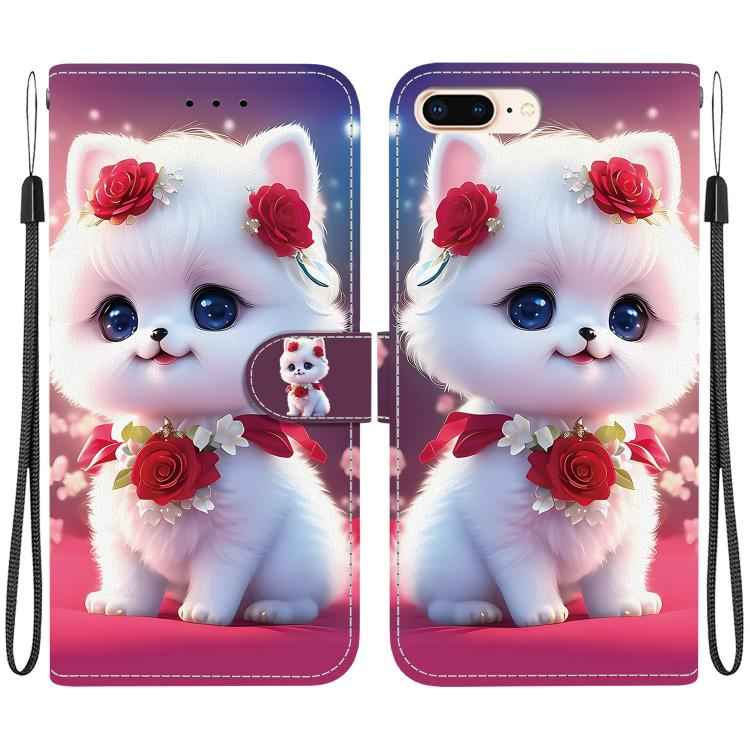 Crystal Texture Colored Drawing Leather Phone Case