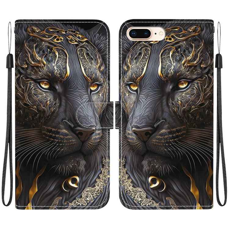 Crystal Texture Colored Drawing Leather Phone Case