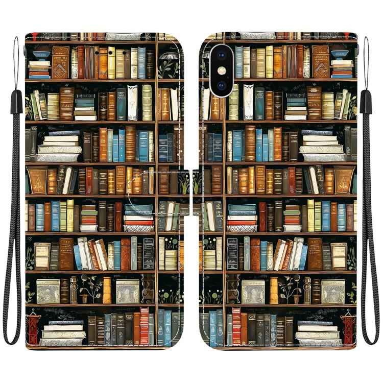 Crystal Texture Colored Drawing Leather Phone Case