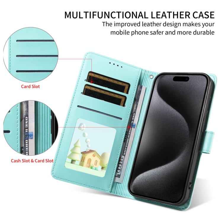 Embossed Heart Dog RFID Blocking Wallet Leather Phone Case