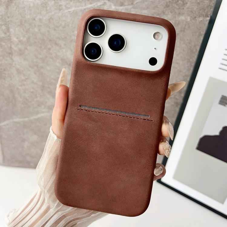 Skin Feel Sheepskin Card Slot Phone Case