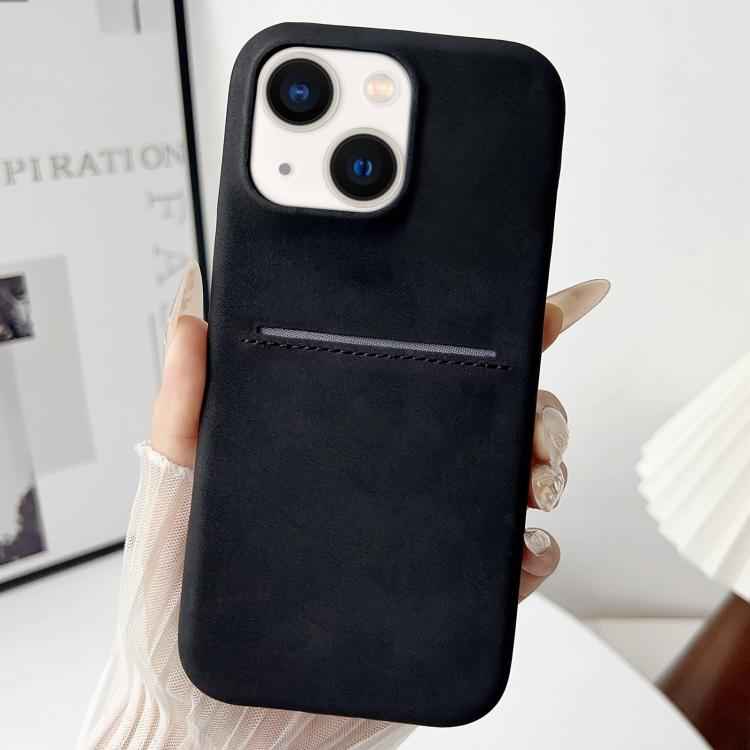Skin Feel Sheepskin Card Slot Phone Case