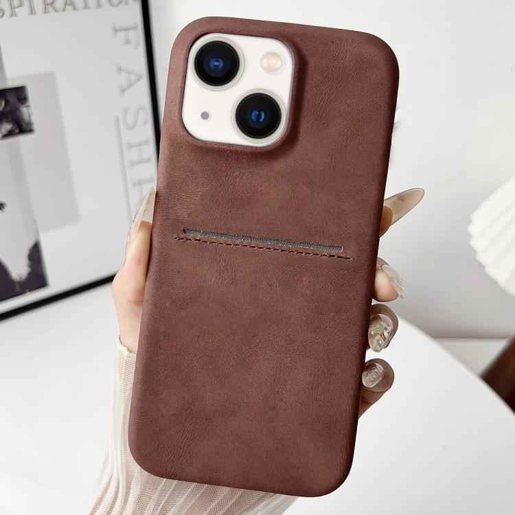Skin Feel Sheepskin Card Slot Phone Case