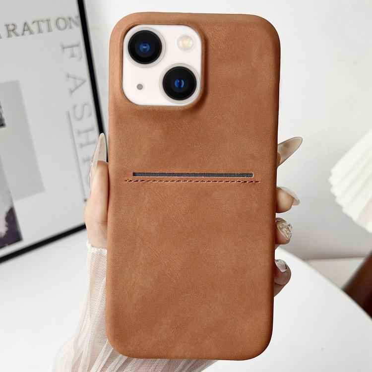 Skin Feel Sheepskin Card Slot Phone Case