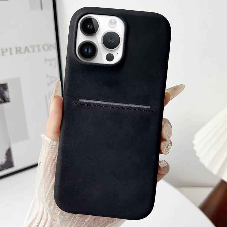 Skin Feel Sheepskin Card Slot Phone Case