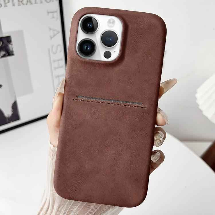Skin Feel Sheepskin Card Slot Phone Case