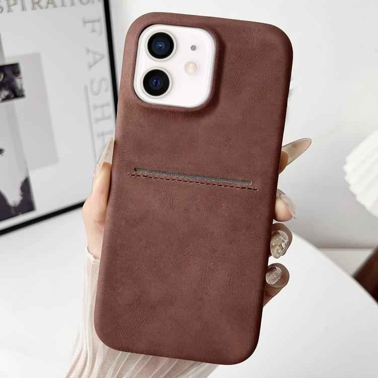 Skin Feel Sheepskin Card Slot Phone Case