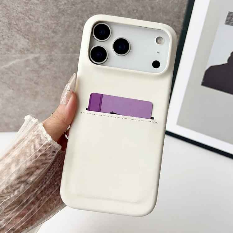 Skin Feel Sheepskin Card Slot Phone Case