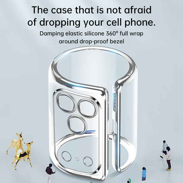 SULADA Shine Through Series Plating TPU Transparent Phone Case