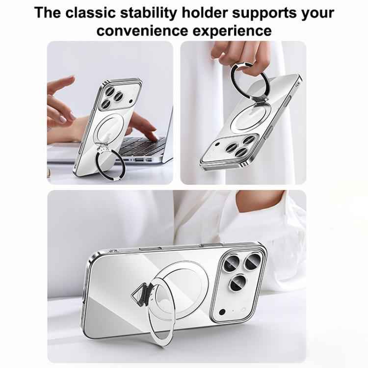 SULADA Electroplated Transparent MagSafe Holder Phone Case