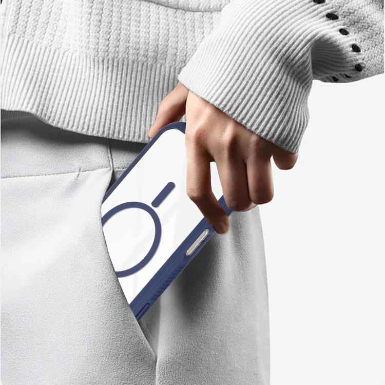 Solid Color Edge Transparency MagSafe Magnetic Phone Case