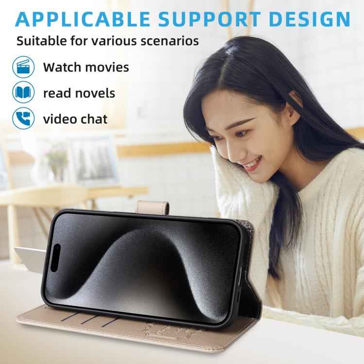 Litchi Texture RFID Blocking 3-Card Wallet Leather Phone Case