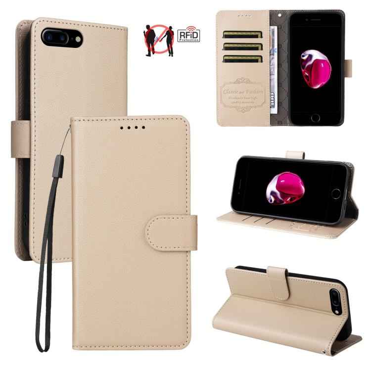Litchi Texture RFID Blocking 3-Card Wallet Leather Phone Case