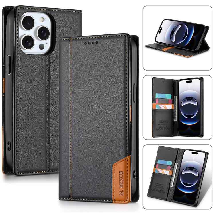 N.BEKUS P3 RFID Stitching Magnetic Flip Leather Phone Case