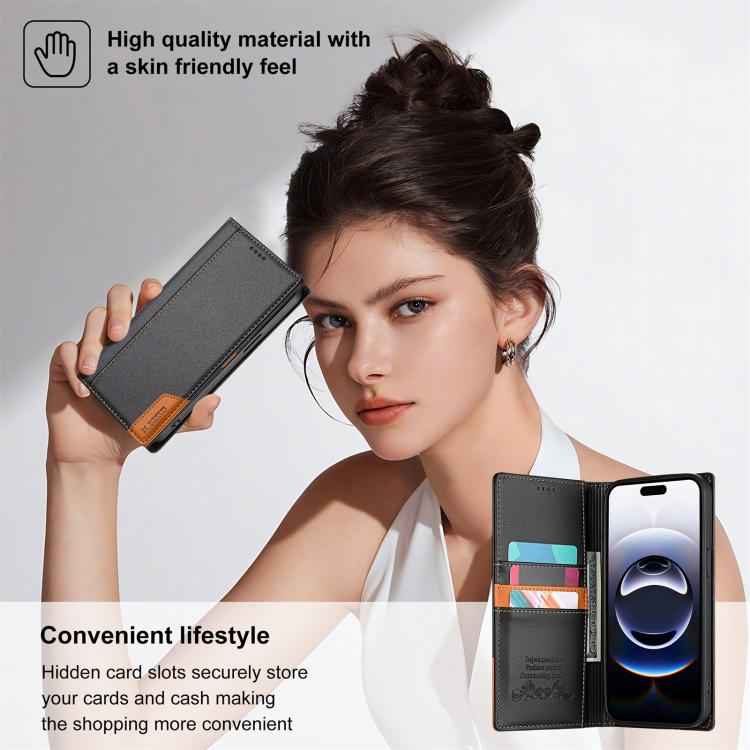 N.BEKUS P3 RFID Stitching Magnetic Flip Leather Phone Case