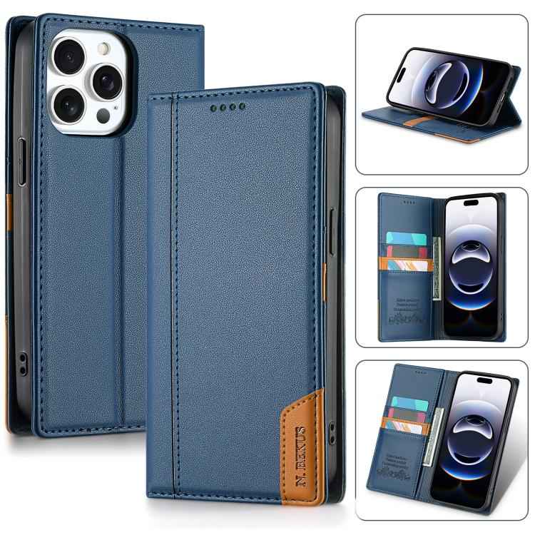 N.BEKUS P3 RFID Stitching Magnetic Flip Leather Phone Case