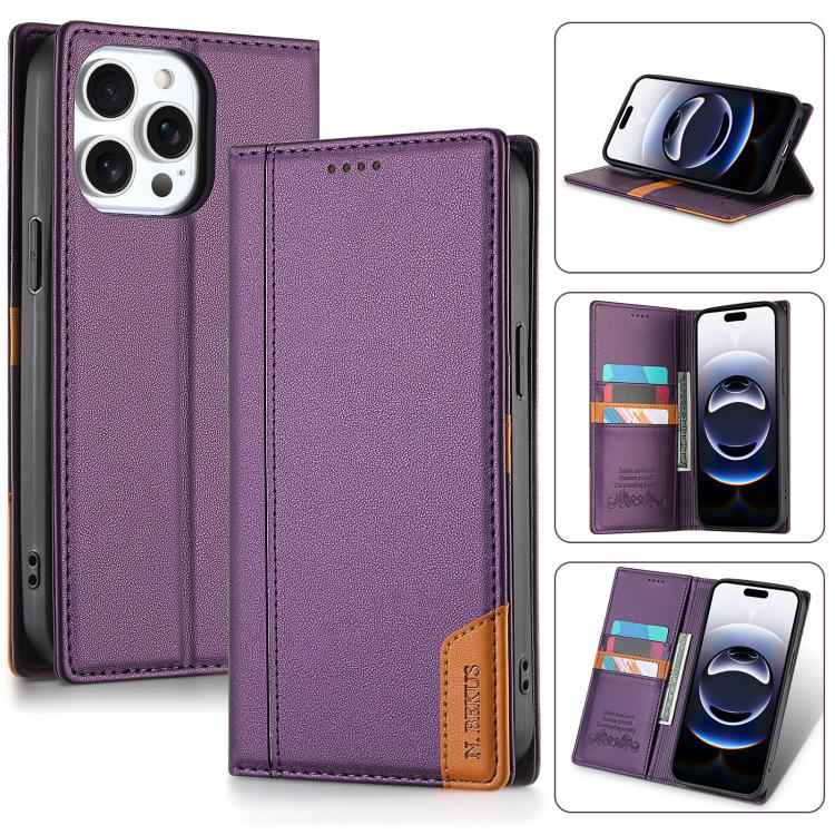 N.BEKUS P3 RFID Stitching Magnetic Flip Leather Phone Case