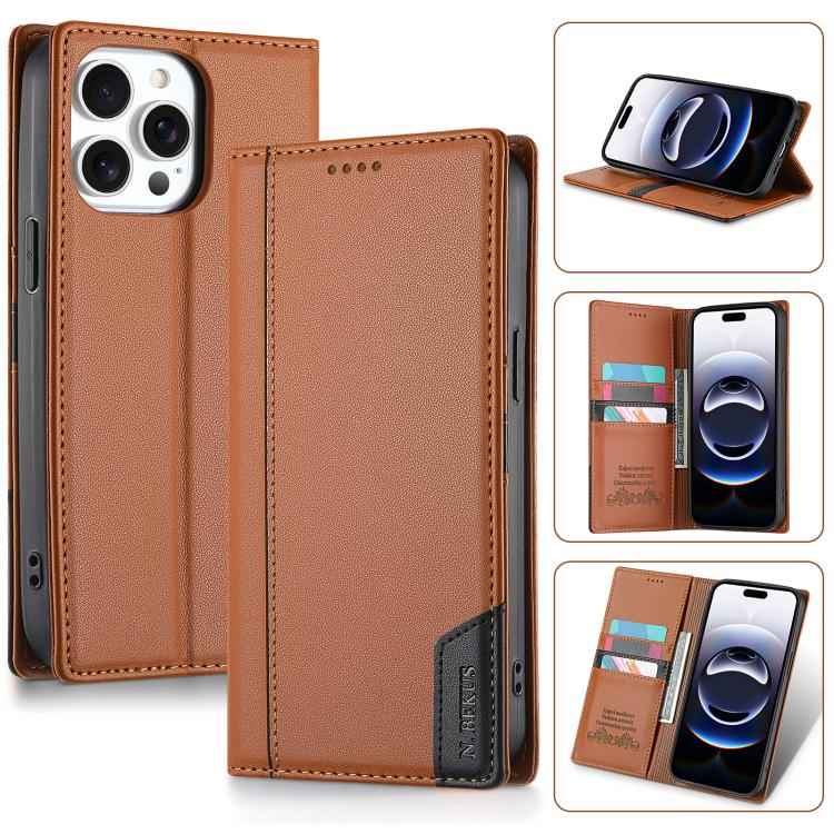 N.BEKUS P3 RFID Stitching Magnetic Flip Leather Phone Case
