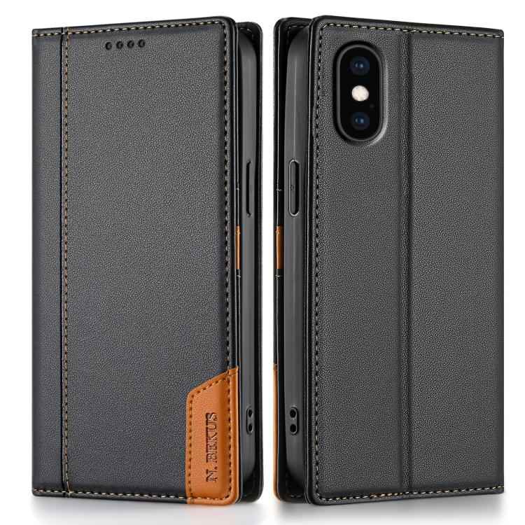 N.BEKUS P3 RFID Stitching Magnetic Flip Leather Phone Case