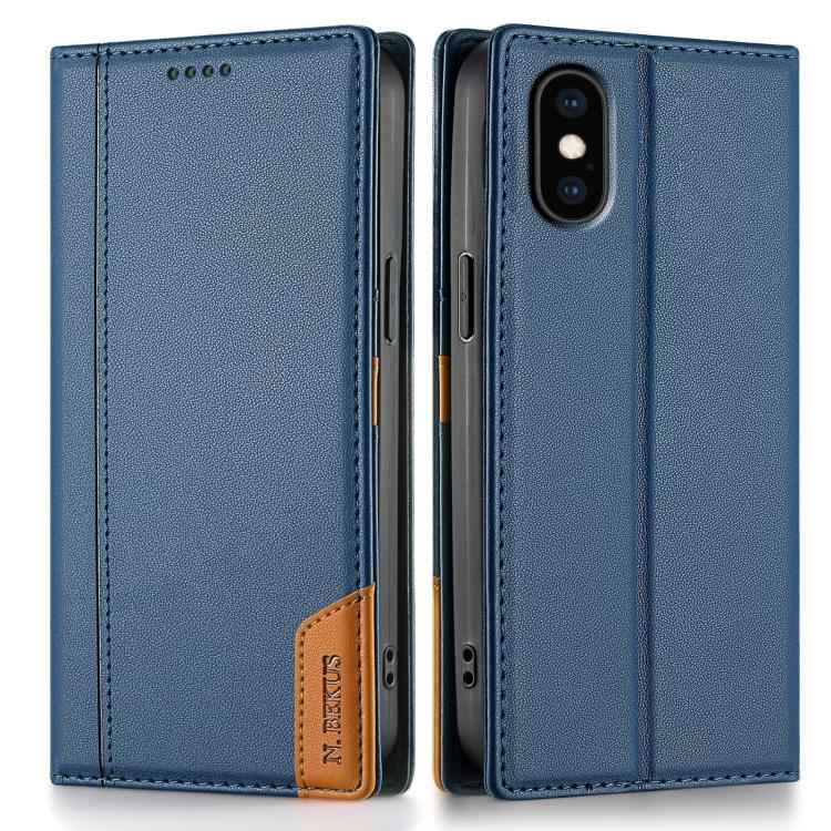 N.BEKUS P3 RFID Stitching Magnetic Flip Leather Phone Case
