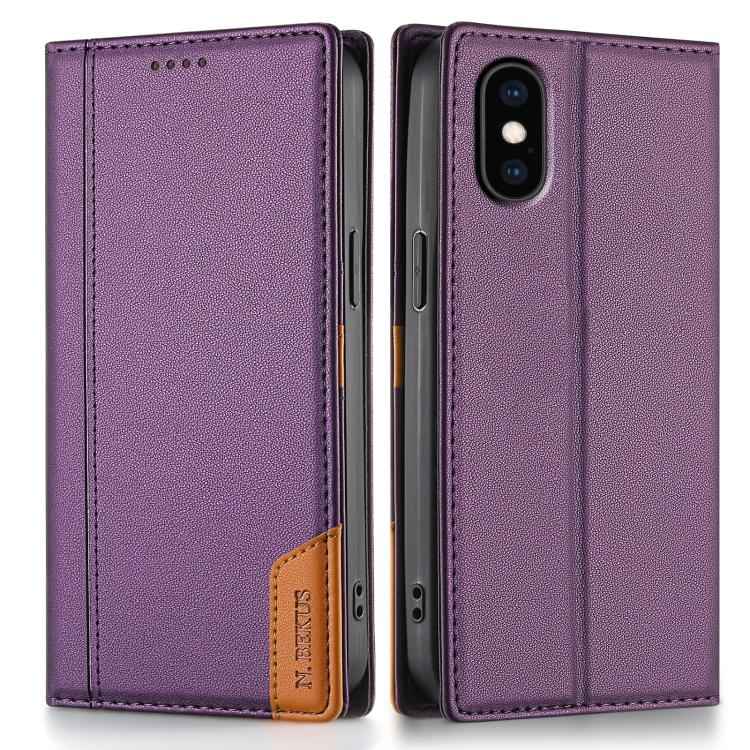 N.BEKUS P3 RFID Stitching Magnetic Flip Leather Phone Case