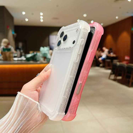 Transparent Matte TPU Hybrid PC 3-in-1 Phone Case