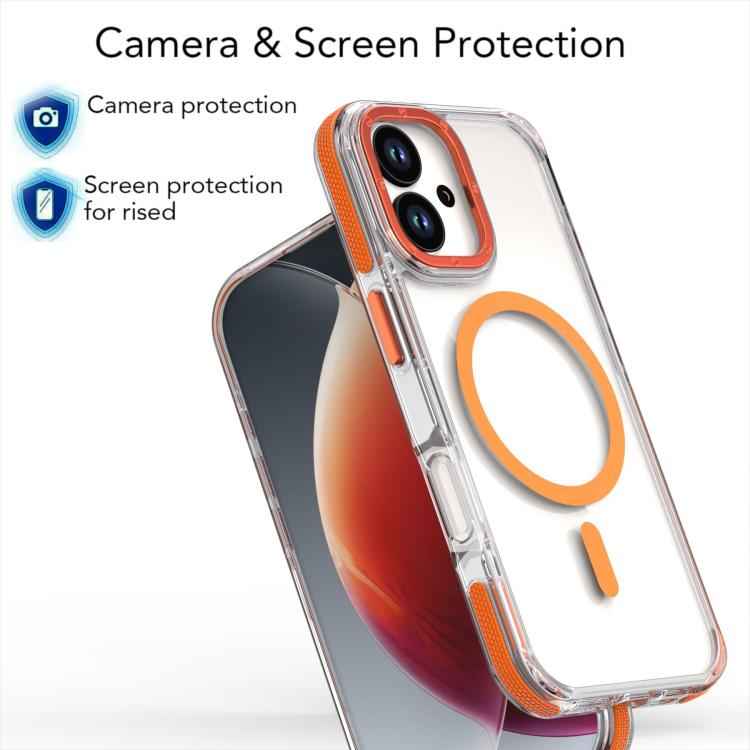 Dual-Color Clear Acrylic Hybrid TPU MagSafe Phone Case