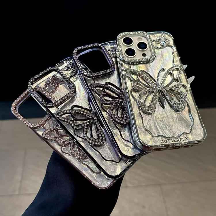 Butterfly Electroplating TPU Phone Case with Epoxy Cardboard