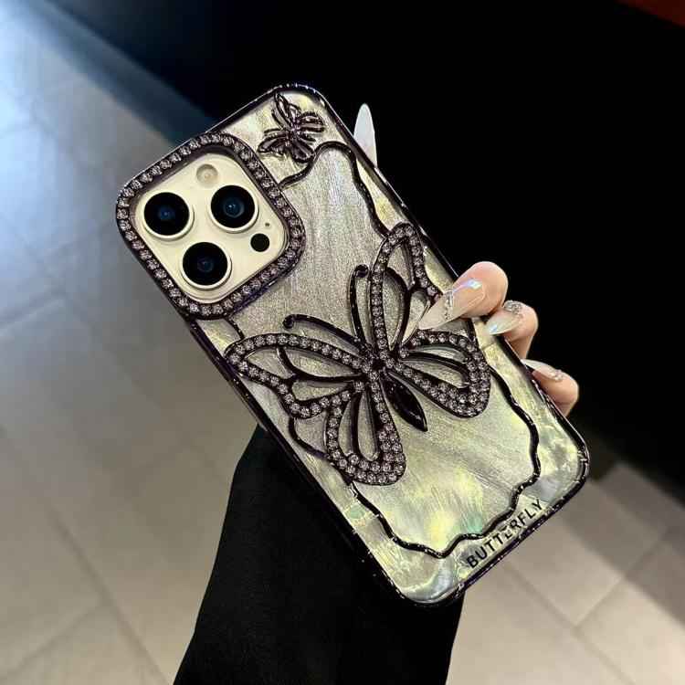 Butterfly Electroplating TPU Phone Case with Epoxy Cardboard