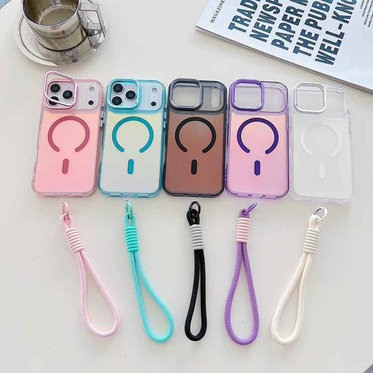 Gradient Discolor MagSafe Phone Case with Holder / Wrist Strap