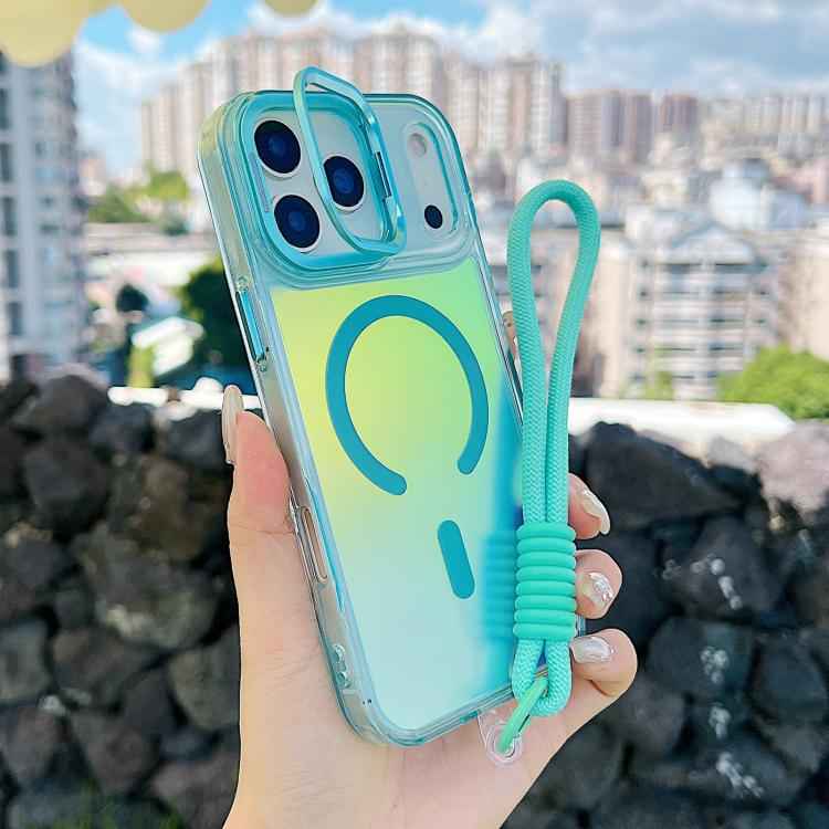 Gradient Discolor MagSafe Phone Case with Holder / Wrist Strap