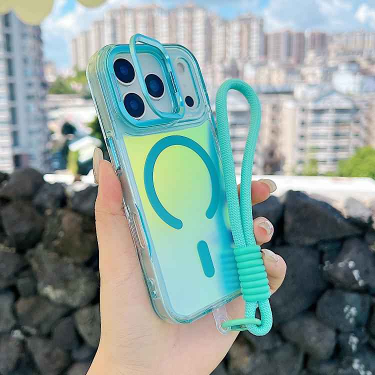 Gradient Discolor MagSafe Phone Case with Holder / Wrist Strap