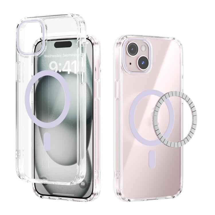 ABEEL MagSafe Magnetic Color Ring Anti-scratch Transparent Phone Case