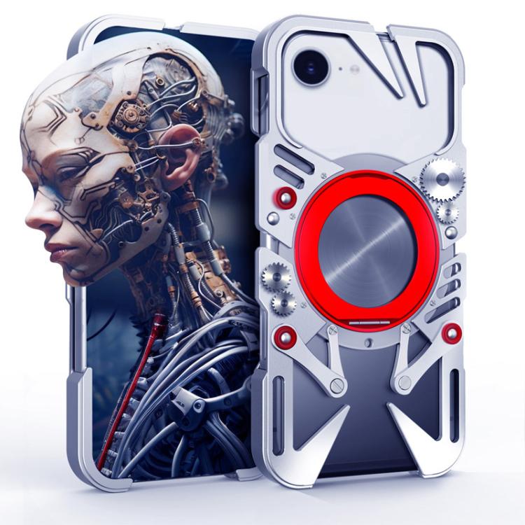 Rotating Bracket MagSafe Hollow Metal Phone Case with Lanyard, For iPhone 16 / iPhone 17 Pro Max