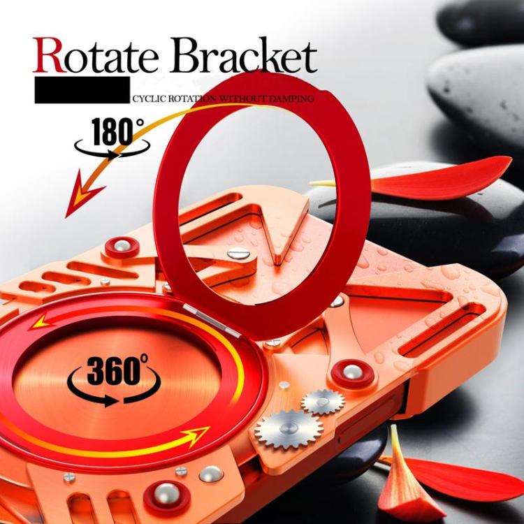 Rotating Bracket MagSafe Hollow Metal Phone Case with Lanyard, For iPhone 16 / iPhone 17 Pro Max
