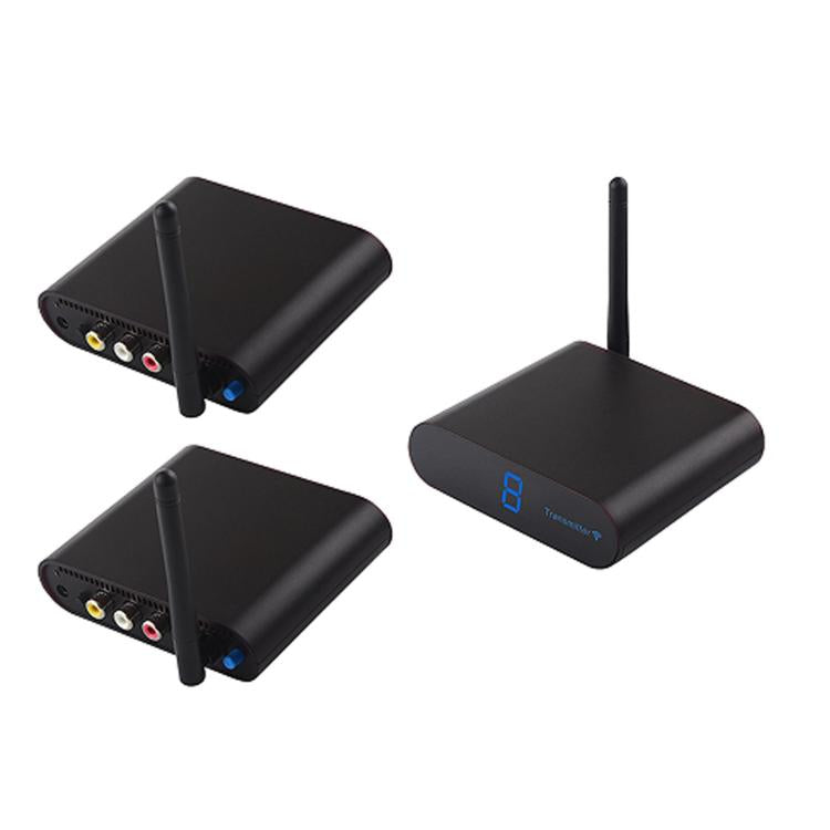 Measy AV530-2 5.8GHz Wireless Audio / Video Transmitter + 2 Receiver, Transmission Distance: 300m, Black US Plug