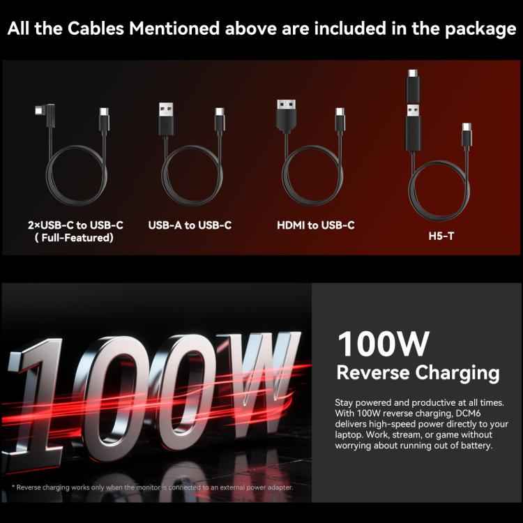 Blackview DCM6 14" Dual-Screen Portable Laptop Extension Monitor with Stand