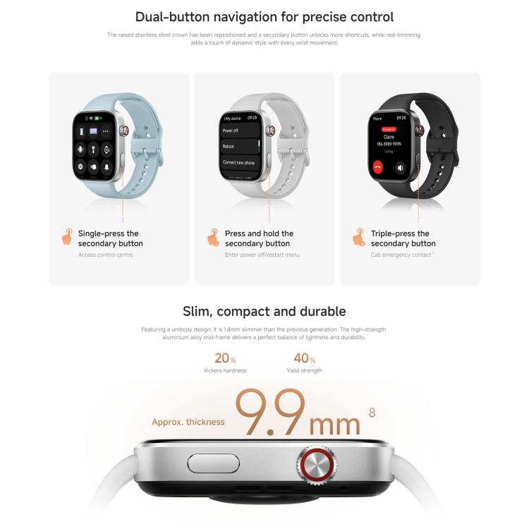 Xiaomi Redmi Watch 6, 2.07 inch AMOLED Screen 5ATM Waterproof, Support Heart Rate / Blood Oxygen Monitor, Redmi Watch 6 (Silver), Redmi Watch 6 (Blue), Redmi Watch 6 (Black)