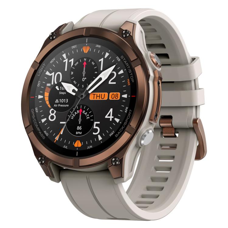 Zeblaze Stratos 4 Pro Rugged Outdoor GPS Smart Watch 1.43 inch Screen 5 ATM & IP69K Built-in Flashlight