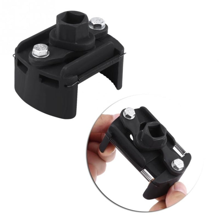 Llave universal para filtro de aceite: herramienta ajustable de acero fundido de dos mordazas para extracción de combustible