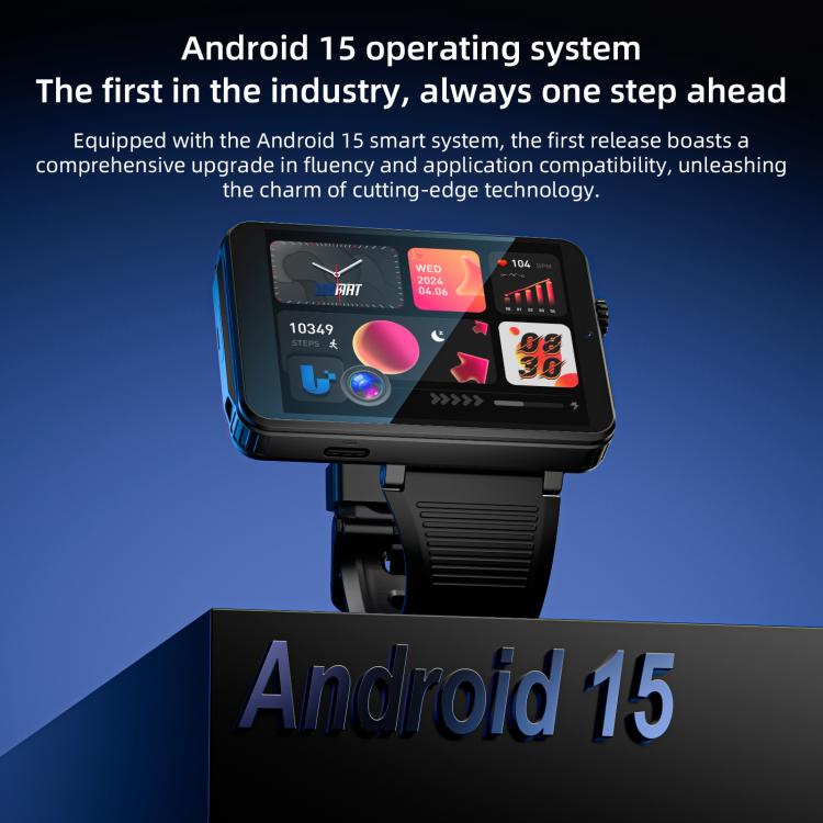 LOKMAT APPLLP 9 MAX 4G Smart Watch, 2.88 inch MTK6769 Octa Core, Android 15, Heart Rate, Blood Oxygen, OTG, GPS, 4GB+64GB