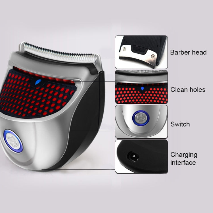 HJ-2018 Men Electric Shaver Fader Self-help Hair Clipper with Wai Cloth + Sponge, CN Plug