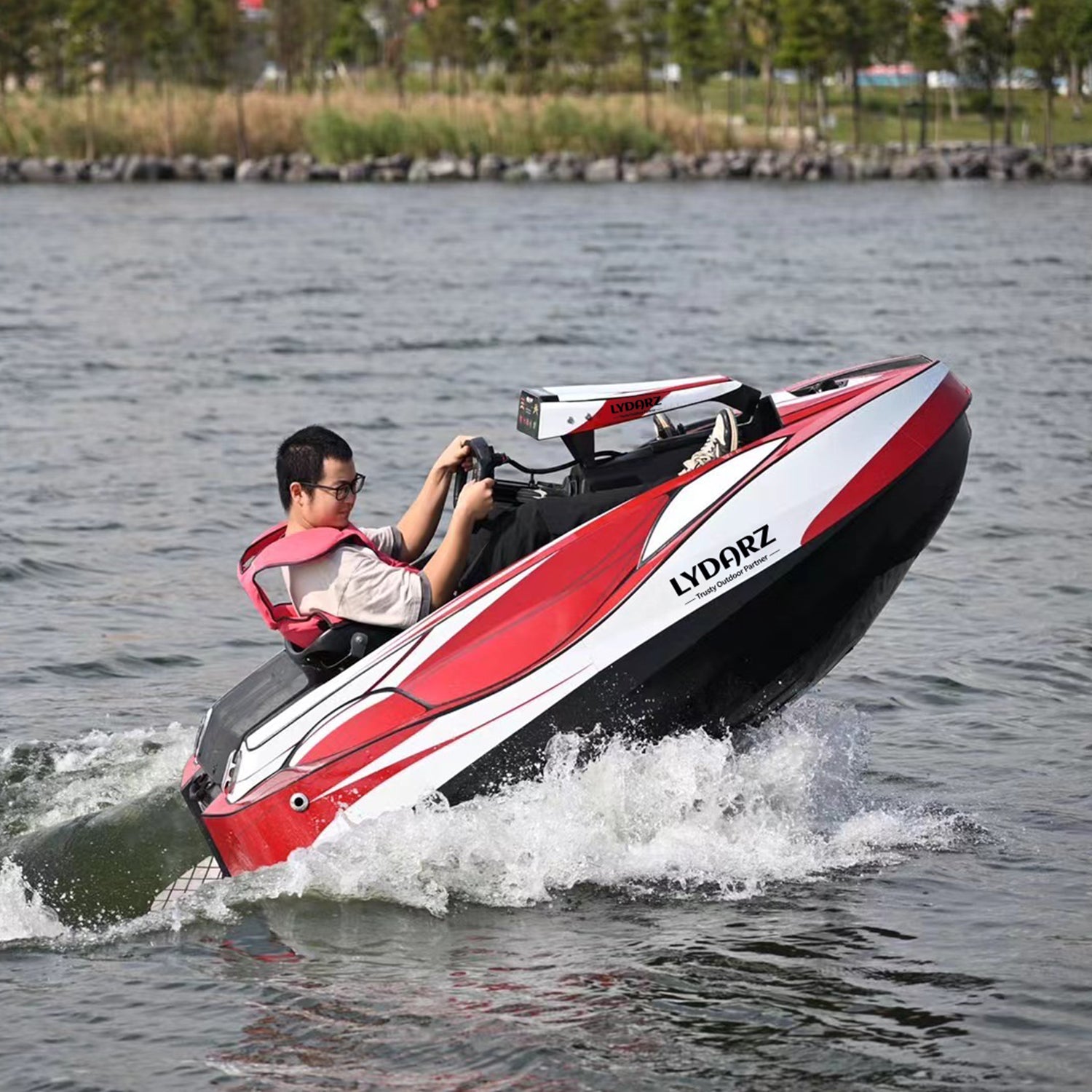 LYDARZ Gasoline Boat Single or Double Seater, Mini Jet Boat for Sale - LYDARZ