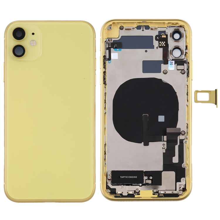 iPhone 11 Battery Back Cover Assembly - Full Replacement with Buttons, Charging Module, Motor, Speaker & Camera Lens